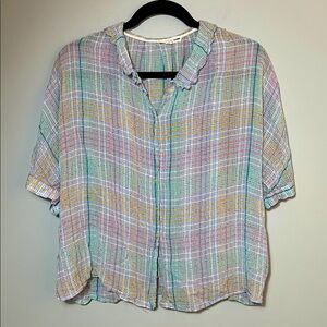 Vintage Plaid Multicolor Women's Top